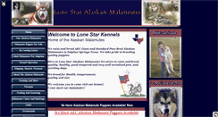 Desktop Screenshot of lonestaralaskanmalamutes.com