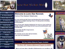 Tablet Screenshot of lonestaralaskanmalamutes.com